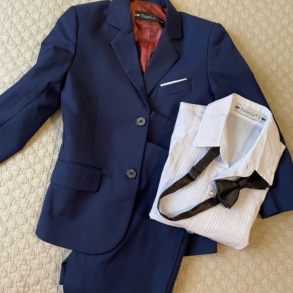 Navy Blue Suit Set